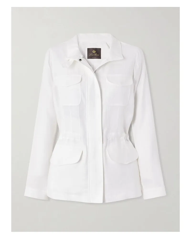 Loro Piana Traveller Jacke Aus Leinen - Weiß Weiß