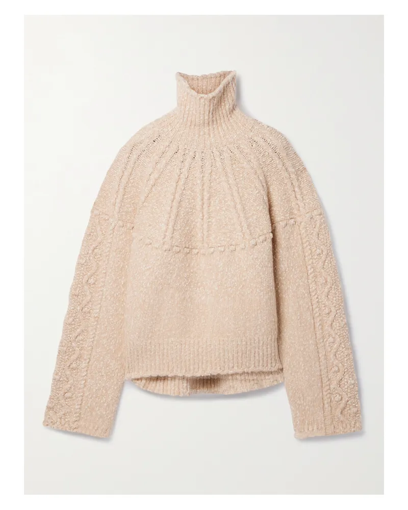 Altuzarra Booth Stehkragenpullover In Zopfstrick - Neutral Neutral