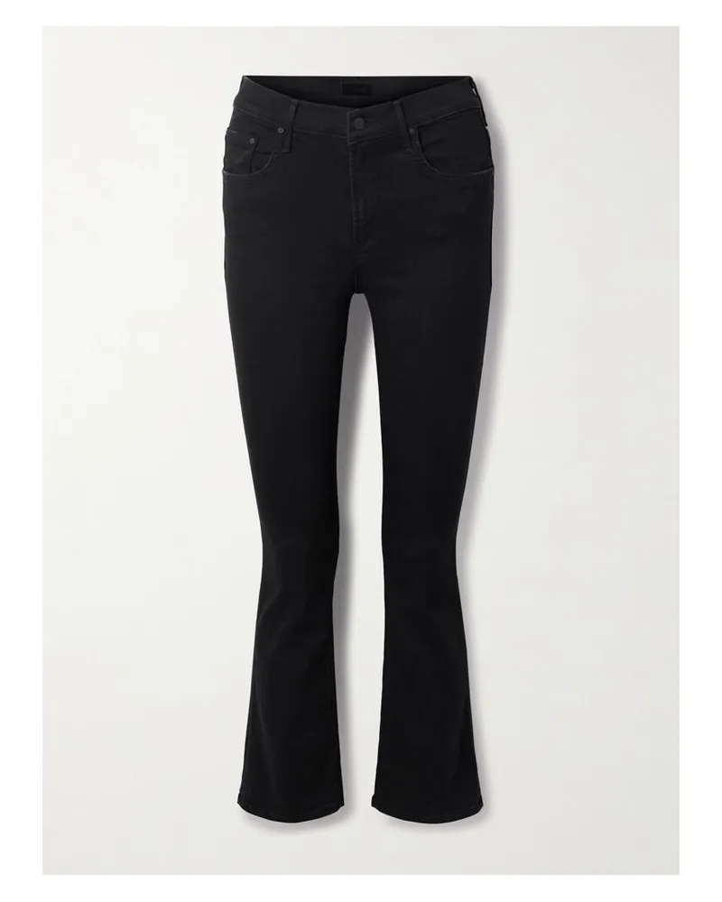 Mother The Insider Verkürzte, Hoch Sitzende Bootcut-jeans - Schwarz Schwarz