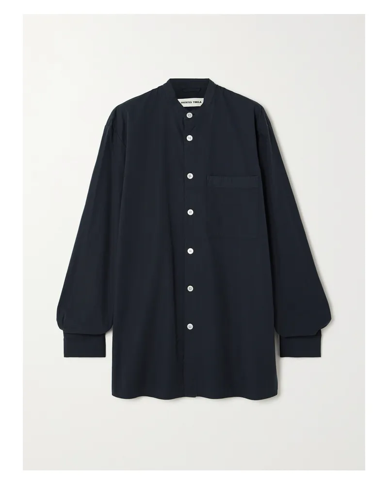 Birkenstock Tekla Hemd Aus Biobaumwoll-voile - Blau Blau