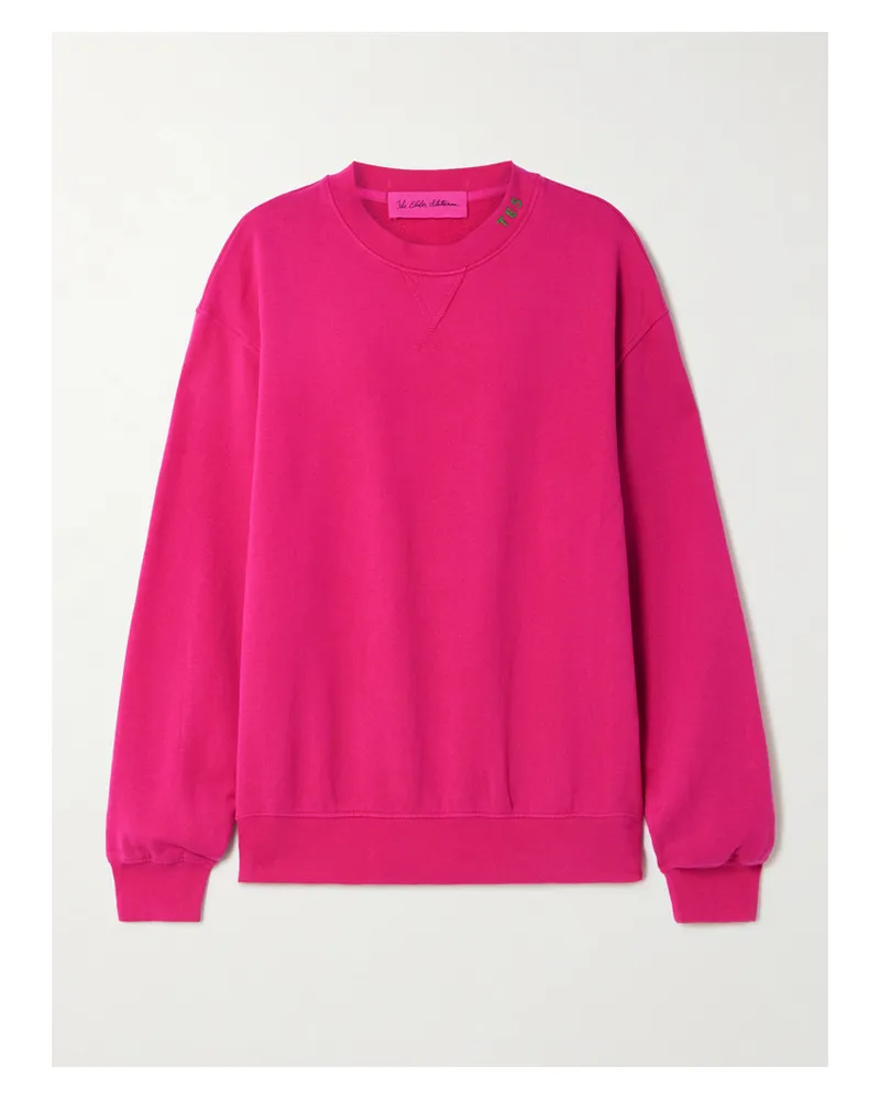 The Elder Statesman Sweatshirt Aus Jersey Aus Einer Baumwollmischung Mit Stickerei - Pink Pink