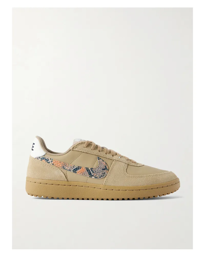 Nike Field General Sneakers Aus Leder Mit Velourslederbesätzen Und Detail Aus Leder Mit Schlangeneffekt - Braun Braun