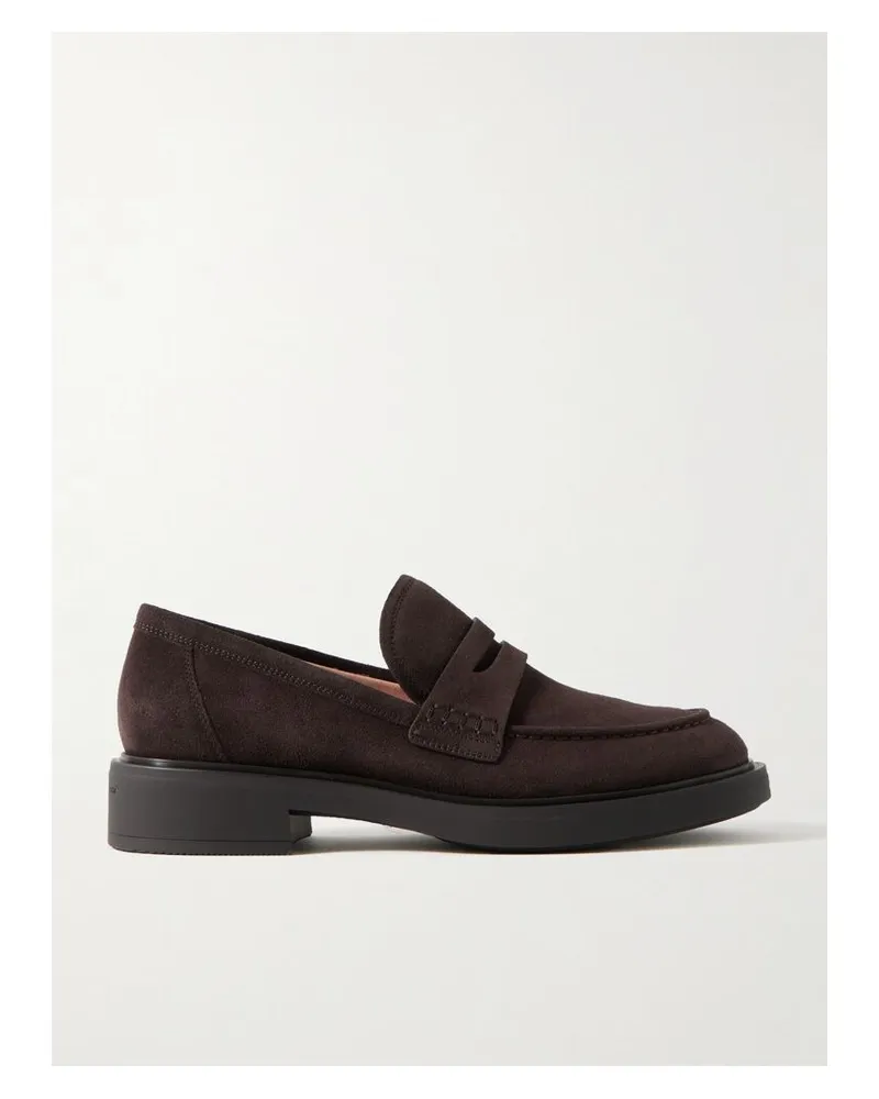 Gianvito Rossi Harris 20 Loafers Aus Veloursleder - Braun Braun