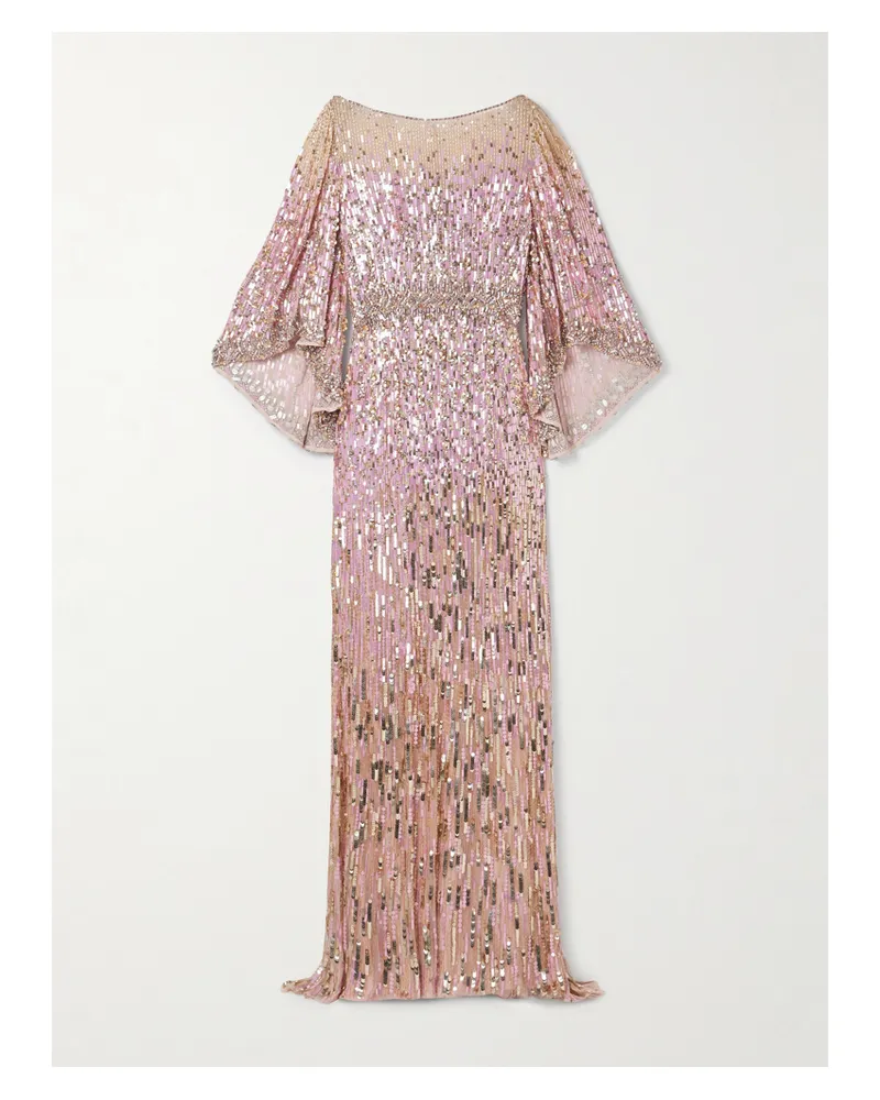 Jenny Packham Ines Embellished Tulle Gown - Pink Pink