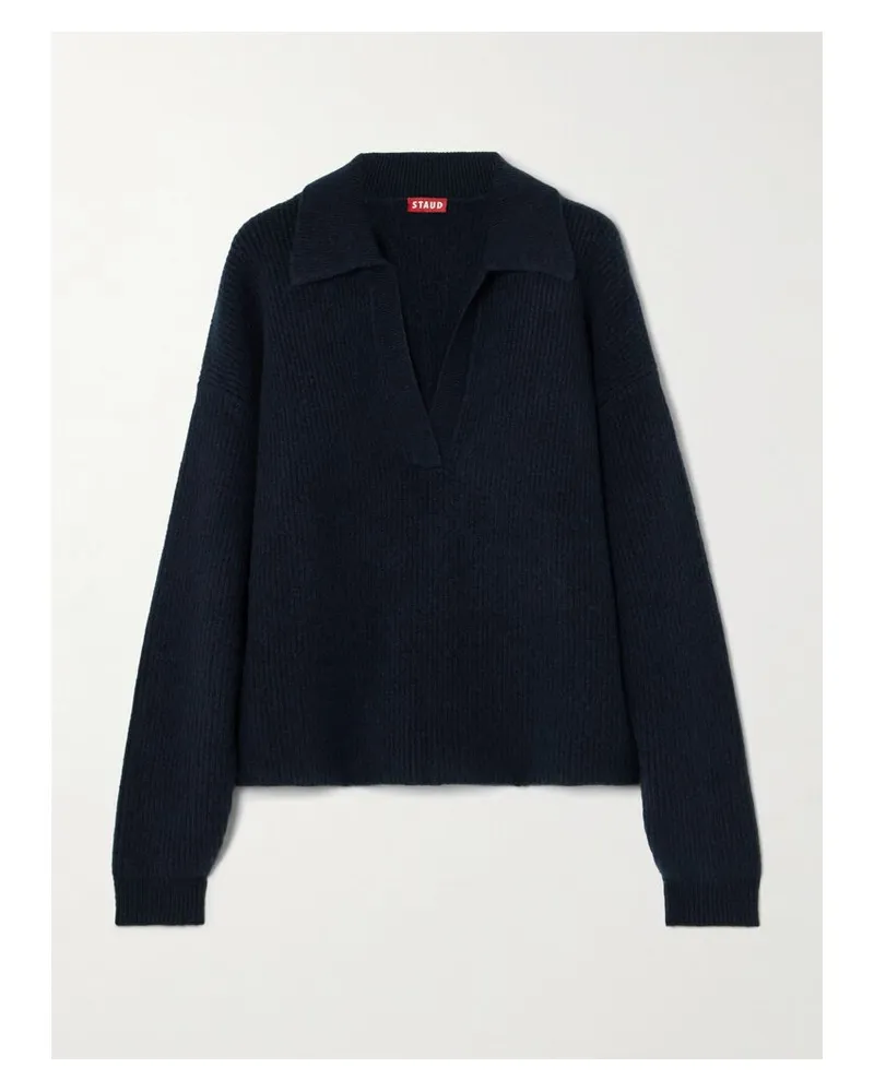 STAUD Albion Pullover Aus Rippstrick - Blau Blau