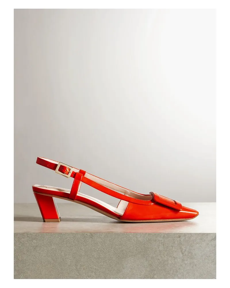 Roger Vivier Belle Vivier 45 Slingback-pumps Aus Lackleder - Orange Orange