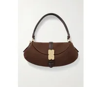 Kat Recycled Suede-blend Shoulder Bag - Brown
