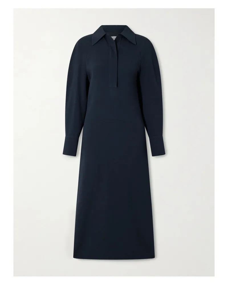 Victoria Beckham Crepe Midi Dress - Blue Blue