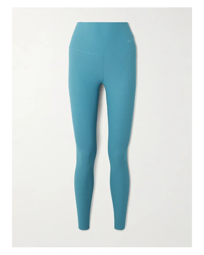 Nike Zenvy Leggings Aus Geripptem Infinasoft-material - Blau Blau