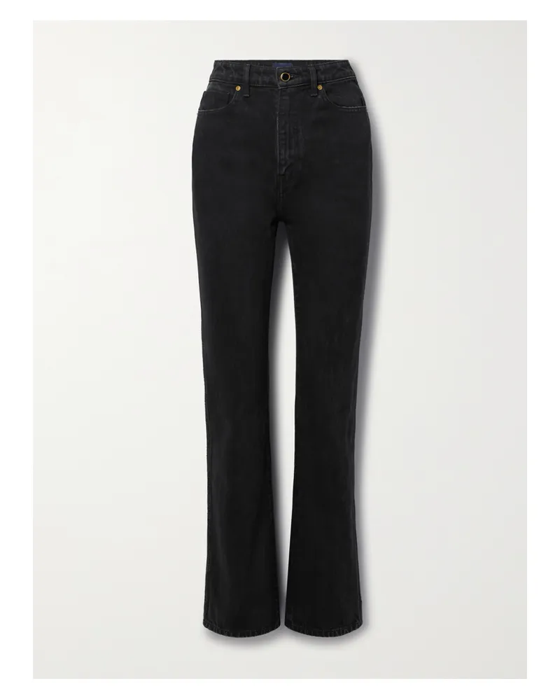 KHAITE Danielle High-rise Slim-leg Jeans - Black Black