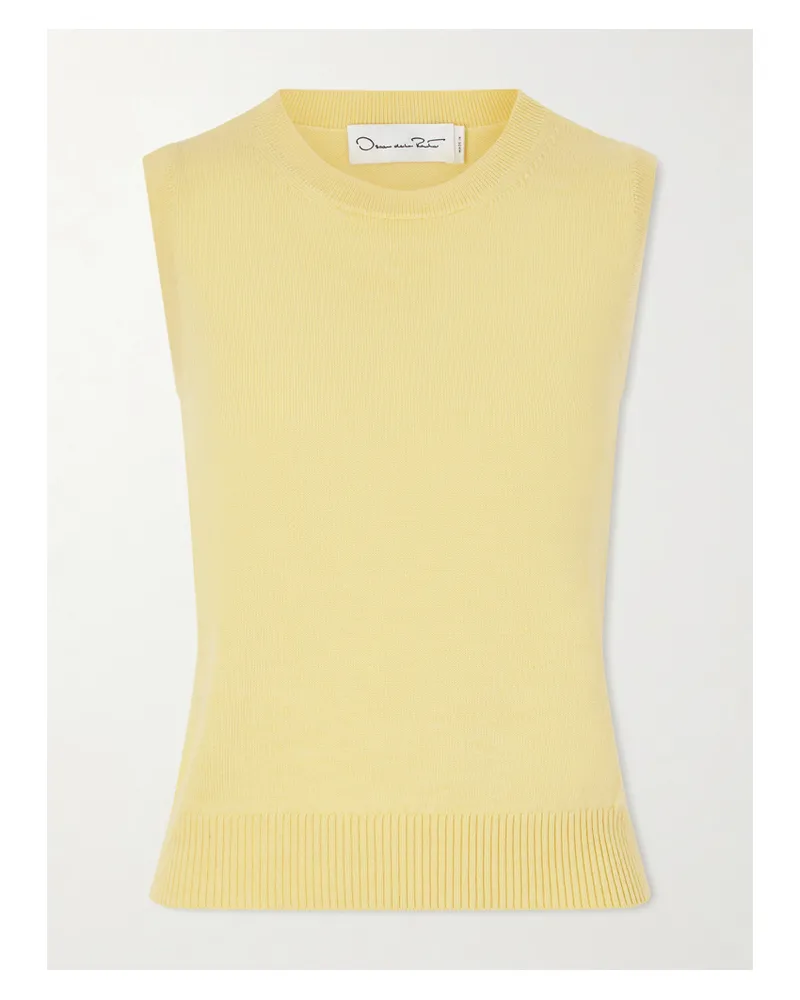 Oscar de la Renta Wool Tank - Yellow Yellow