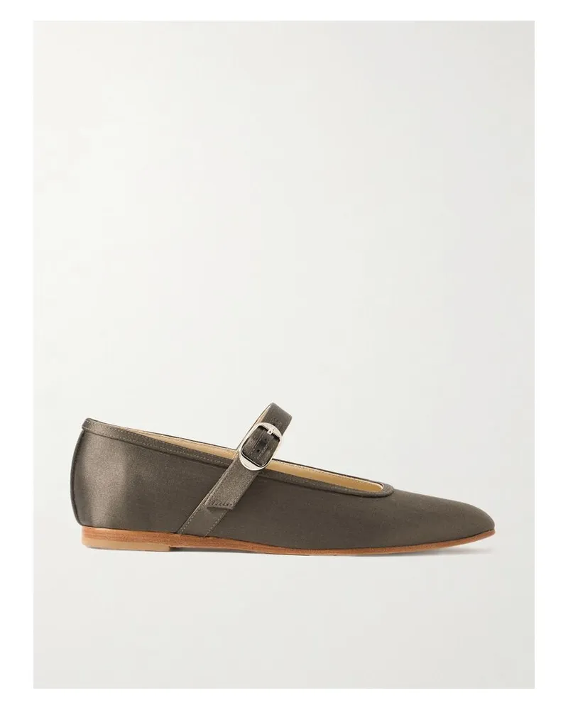 Le Monde Béryl Mary-jane-ballerinas Aus Satin - Braun Braun