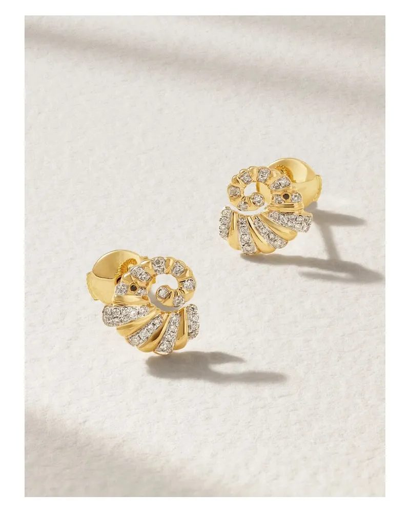Yvonne Léon Ohrringe Aus 18 karat Gold Mit Diamanten Gold