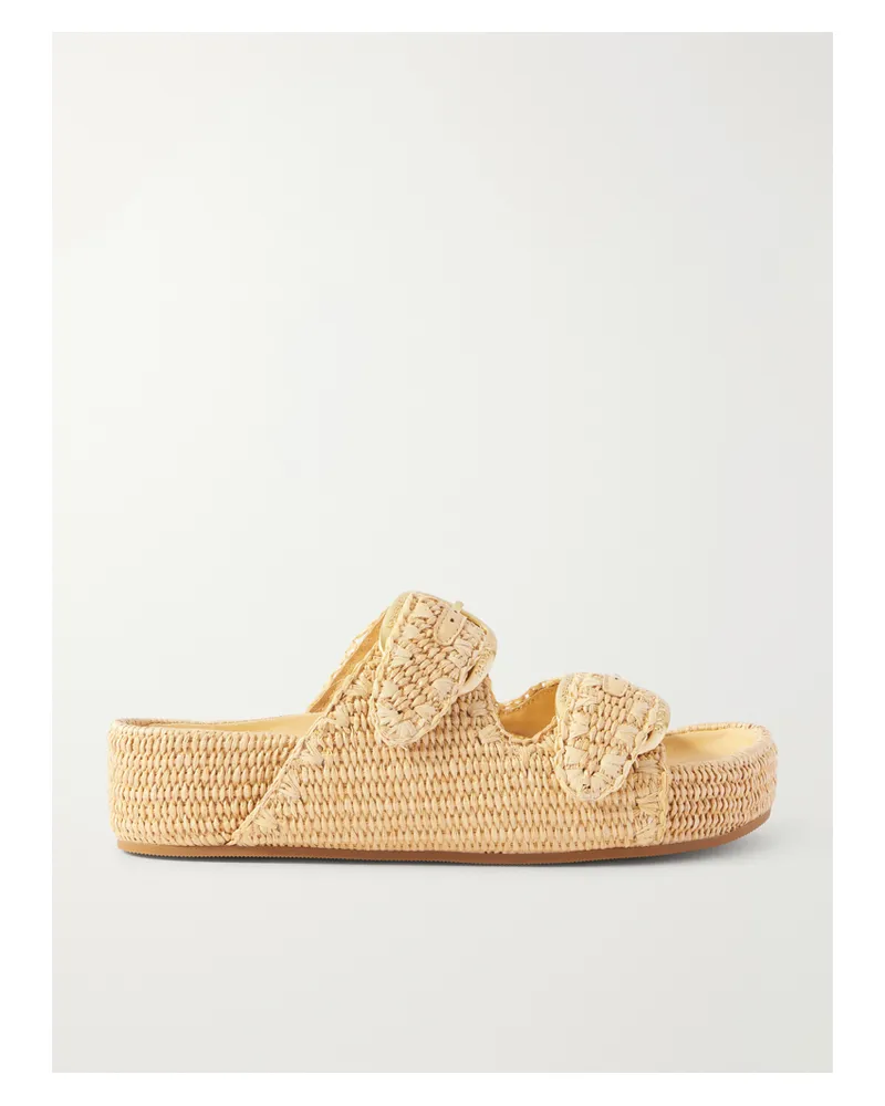 Loeffler Randall Nico Raffia Sandals - Neutrals Neutrals
