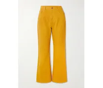 Ezra Hoch Sitzende Bootcut-jeans Aus Recyceltem Denim - Gelb