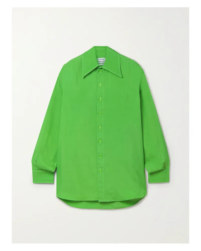 Christopher John Rogers Oversized-hemd Aus Twill - Grün Grün