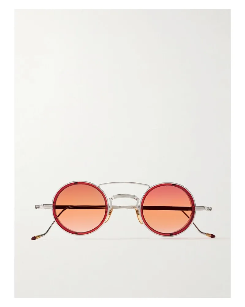 Jacques Marie Mage Ringo 2 Silberfarbene Sonnenbrille Mit Rundem Rahmen Silber