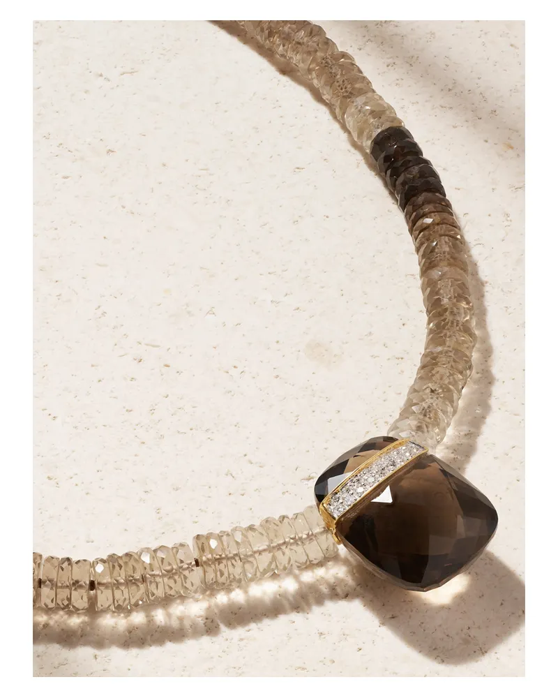 JIA JIA Kette Mit Mehren Steinen Und Details Aus Gold - Braun Braun