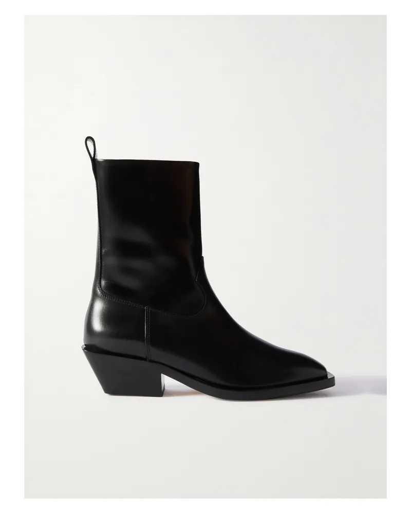 aeyde Luis Leather Ankle Boots - Black Black