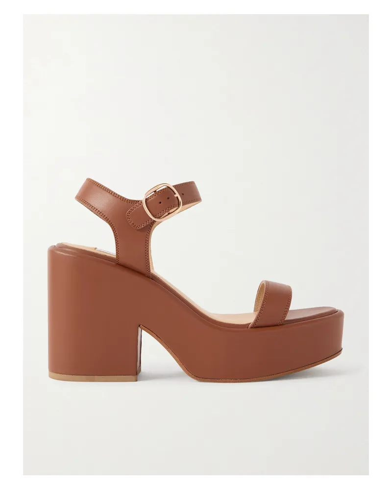 Gabriela Hearst Iman Plateausandalen Aus Leder - Braun Braun