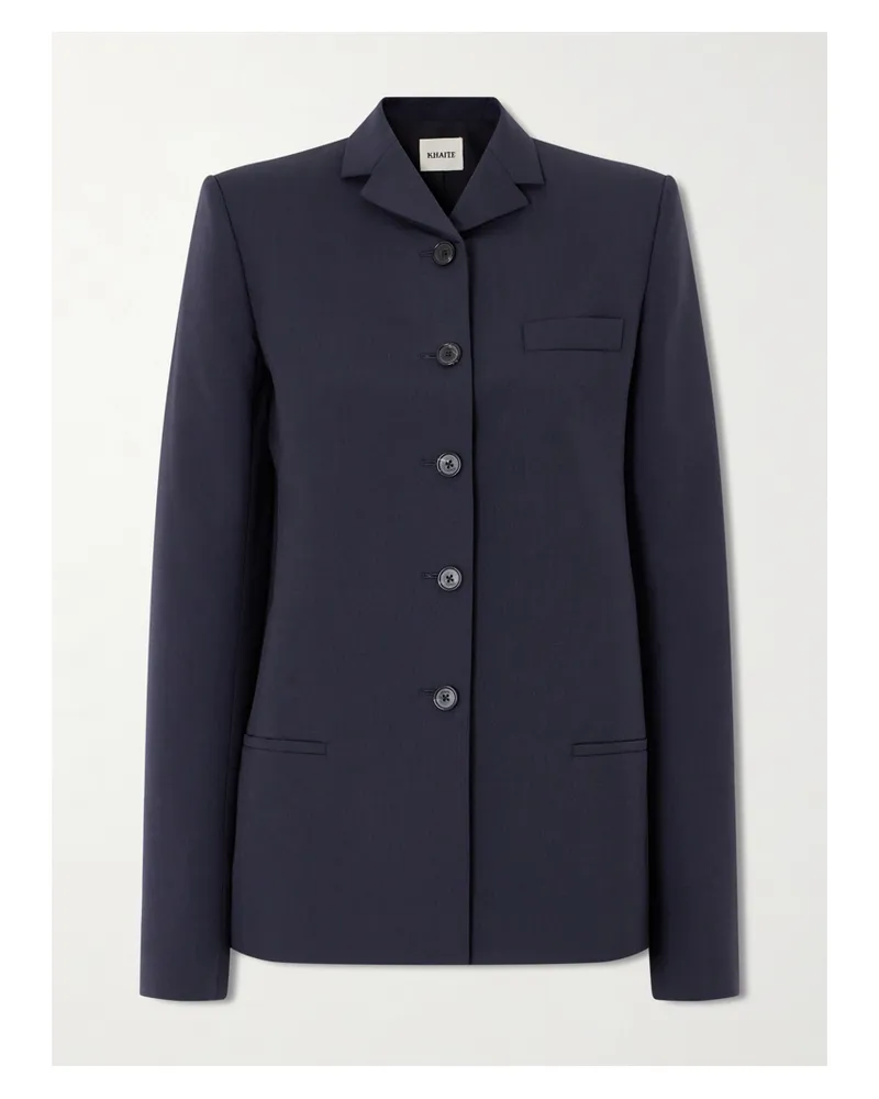 KHAITE Celton Wool Blazer - Blue Blue