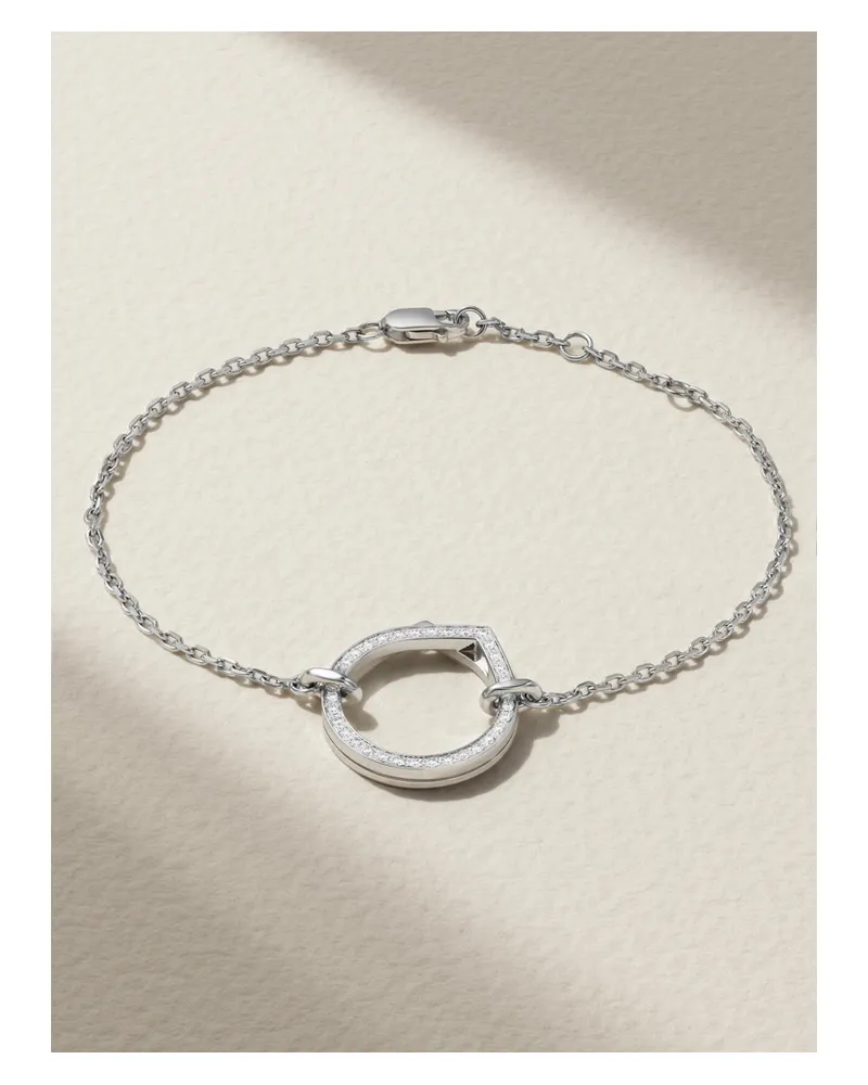 Repossi Antifer 18-karat White Gold Diamond Bracelet - Silver Silver