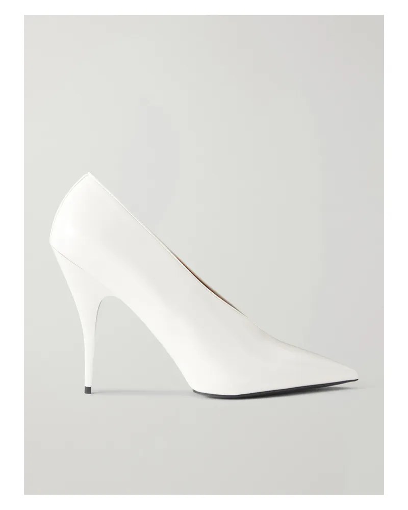 Stella McCartney Plateau Satin Pumps - White White