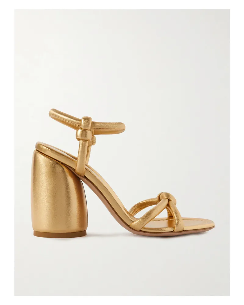 Gianvito Rossi 95 Sandalen Aus Metallic-leder - Gold Gold