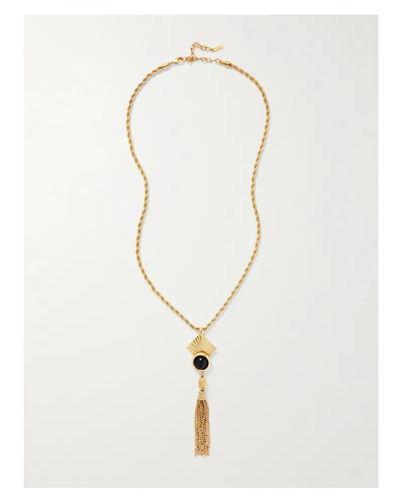 Jennifer Behr Noreen Goldfarbene Kette Mit Troddel Gold