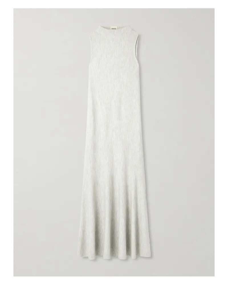 KHAITE Margo Merino Wool Maxi Dress - Gray Gray