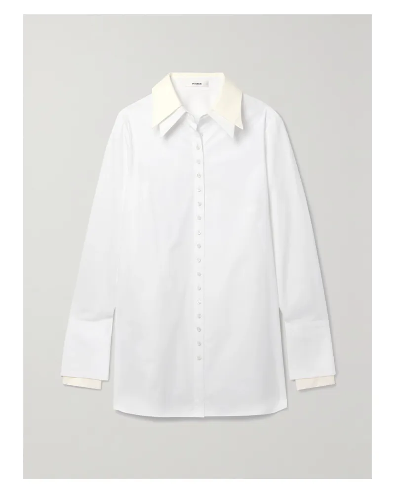 Interior The Nuno Mehrlagiges Hemd Aus Baumwollpopeline - Creme Creme