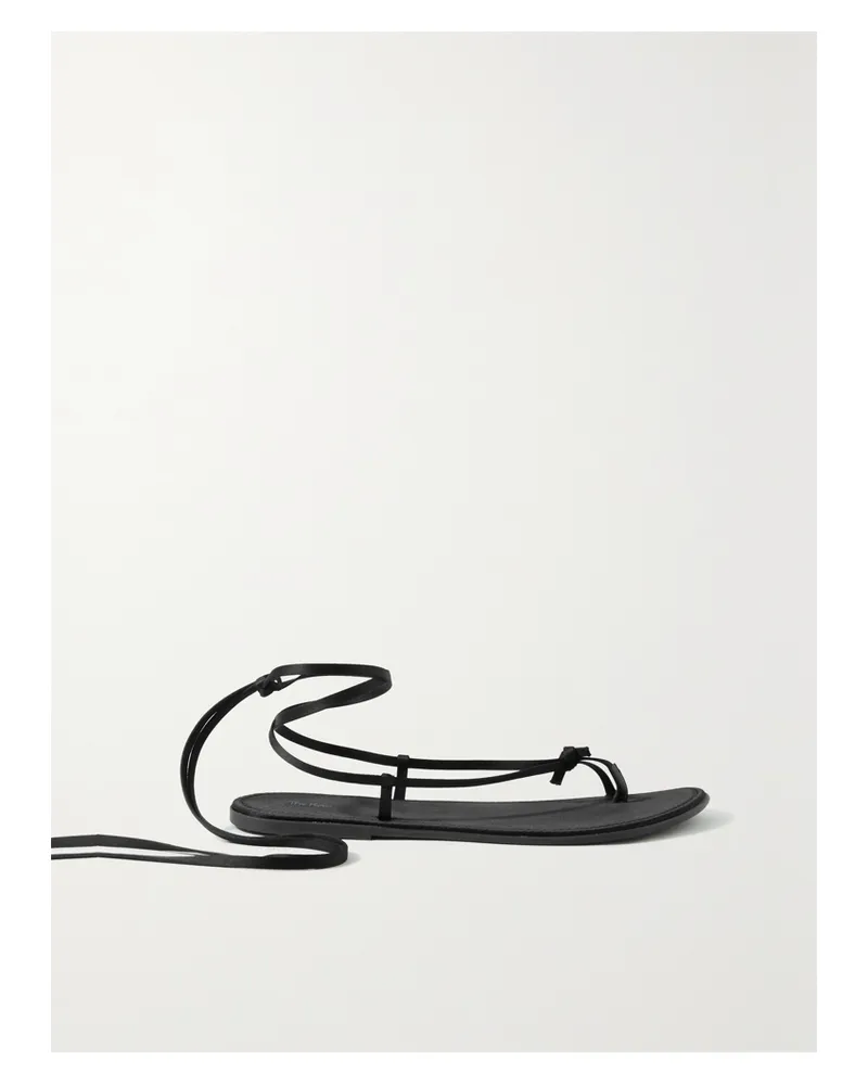 The Row Sandalen Aus Satin Mit Schnürung Und Knoten - Schwarz Schwarz