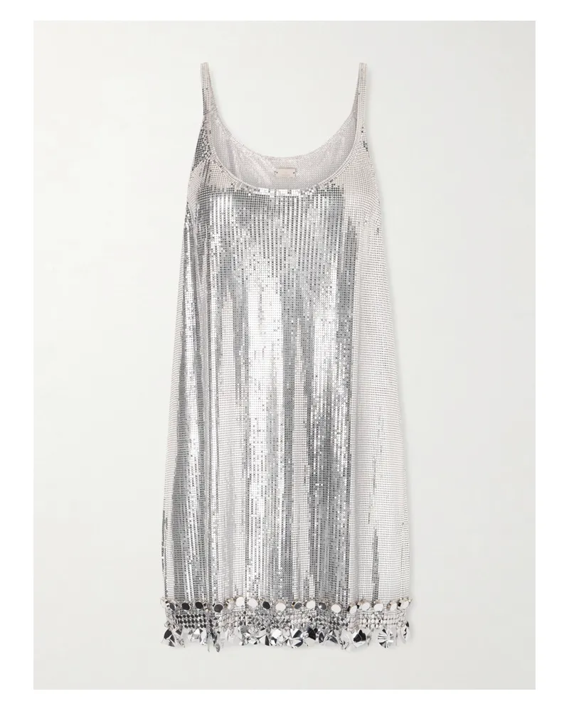 Paco Rabanne Chainmail Mini Dress - Silver Silver
