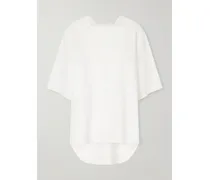 Hamza Oversized Cotton-poplin Top - White