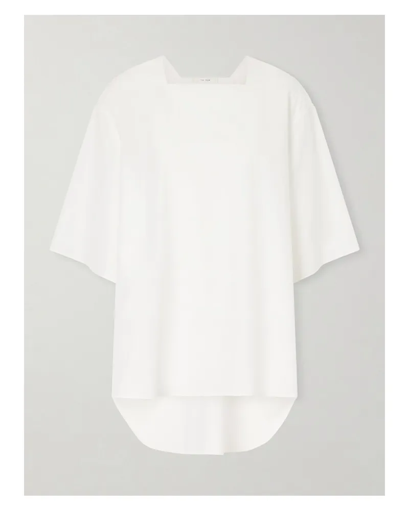 The Row Hamza Oversized Cotton-poplin Top - White White
