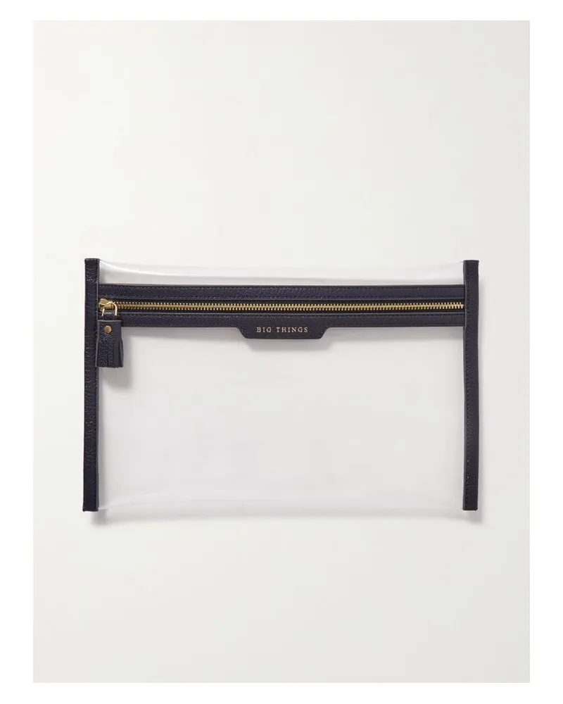 Anya Hindmarch Loose Pocket Big Things Clutch Aus Tpu Mit Lederbesätzen - Neutral Neutral