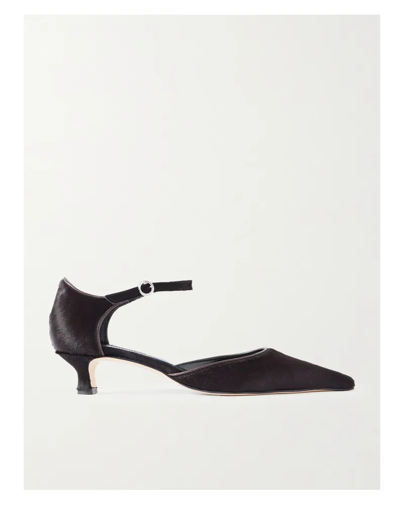 aeyde Tillie Pony Hair Pumps - Brown Brown