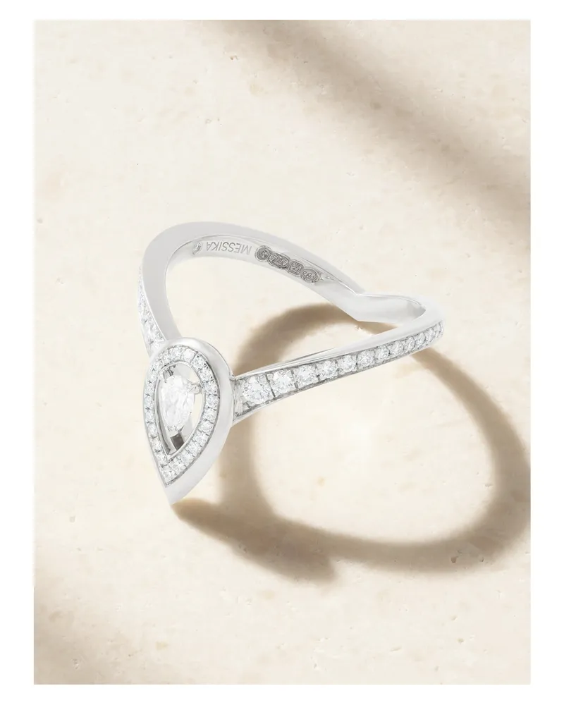 Messika Firey Ring Aus 18 Karat Weißgold Mit Diamanten Gold