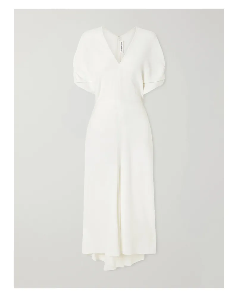 Victoria Beckham Twill Midi Dress - White White