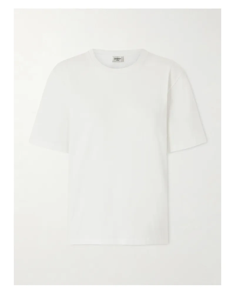 Saint Laurent Cotton-jersey T-shirt - White White