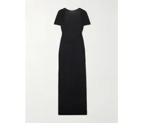 Open-back Wool Maxi Dress - Black