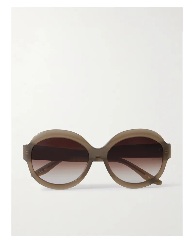 Barton Perreira Orleandra Round-frame Acetate Sunglasses - Brown Brown