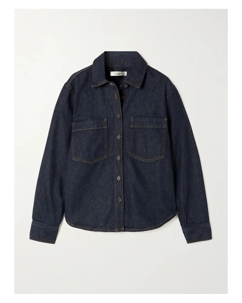 Frame Denim The Polished Denim Shirt - Blue Blue