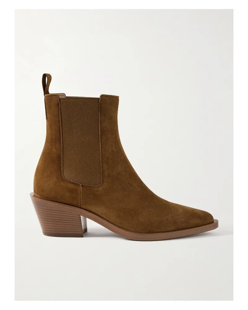 Gianvito Rossi Wylie 60 Suede Chelsea Boots - Brown Brown