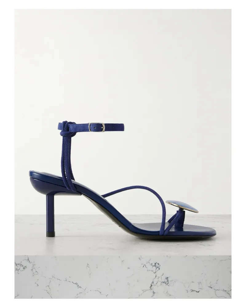 Christopher Esber Doma Sandalen Aus Veloursleder Mit Verzierung - Blau Blau