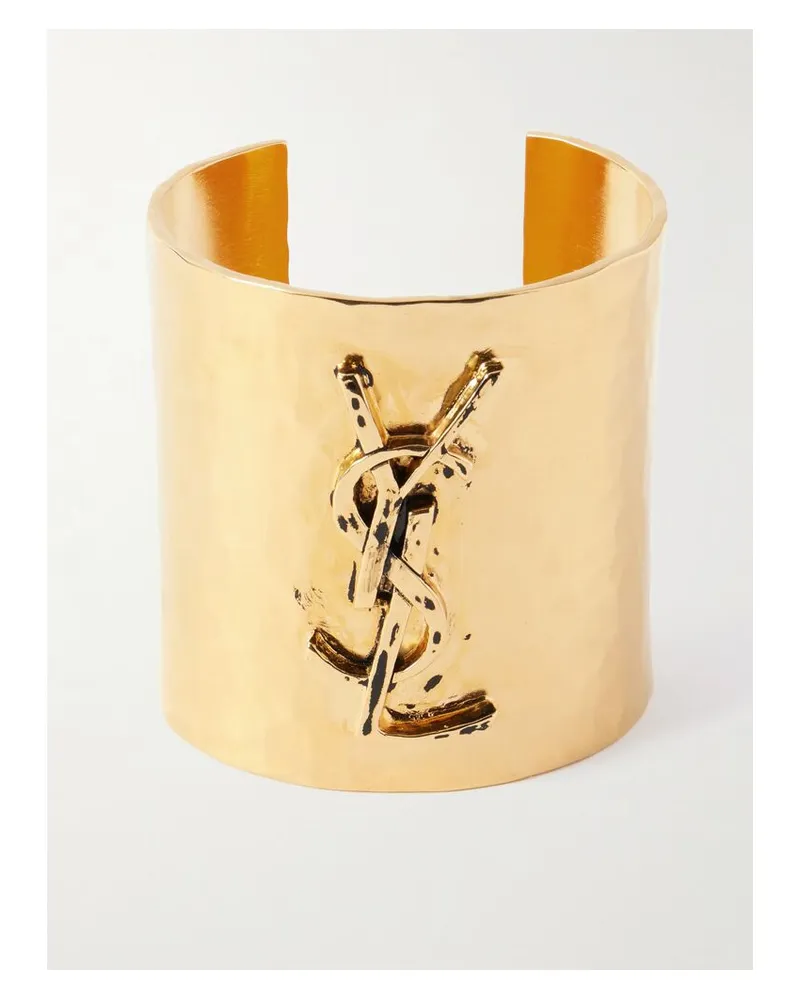 Saint Laurent Cassandre Goldfarbene Armspange Gold