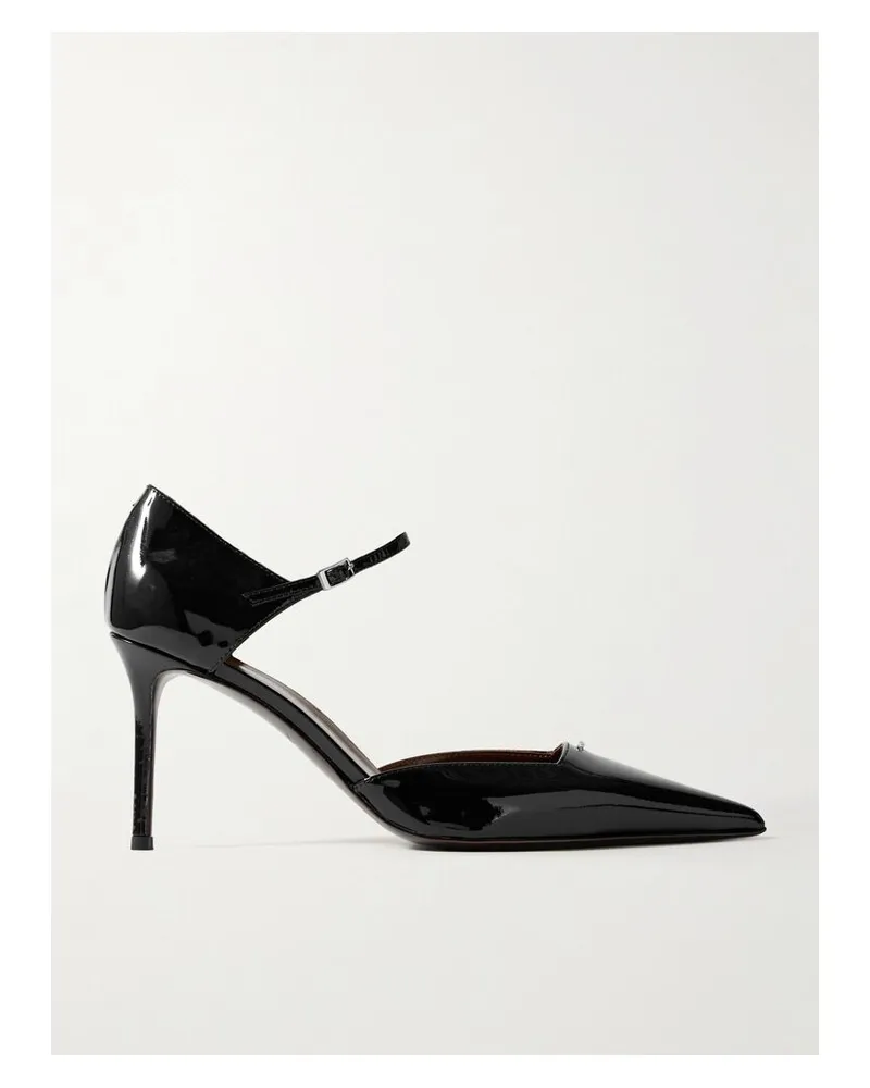 Giuseppe Zanotti Pumps Aus Lackleder Mit Kristallen - Schwarz Schwarz