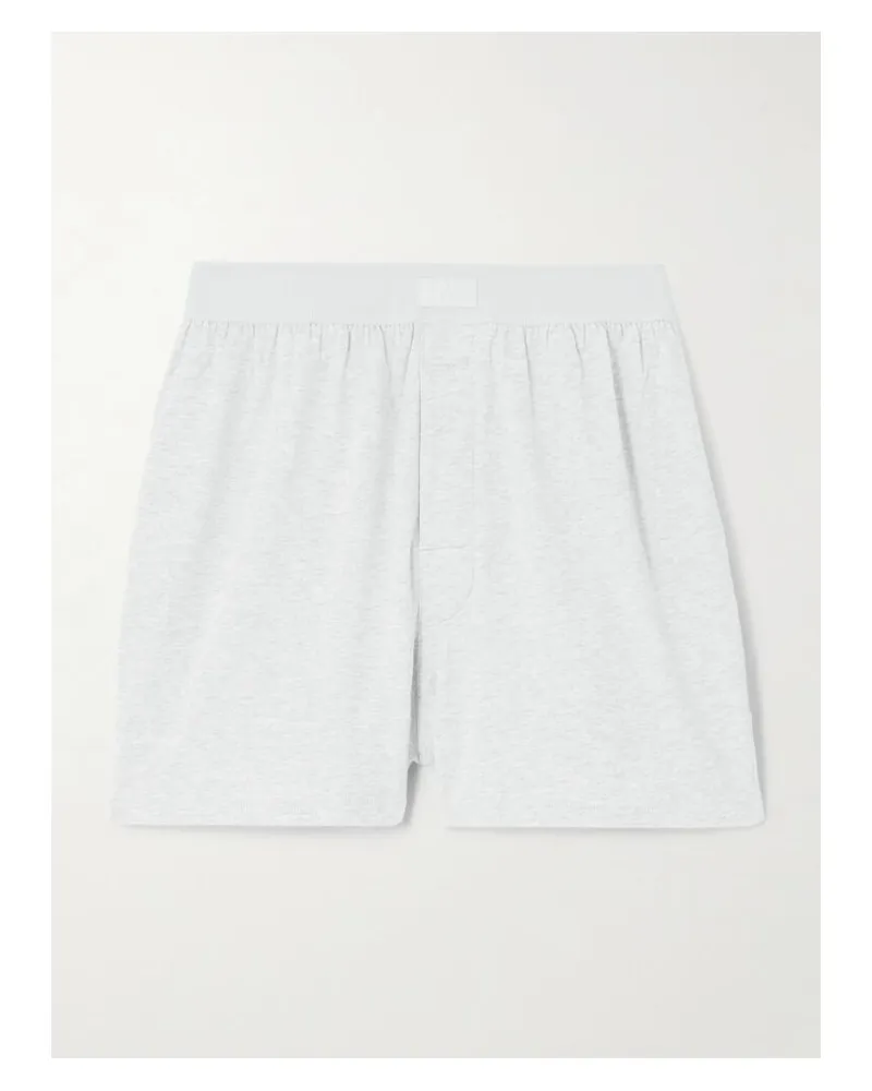SKIMS Boyfriend Loose Boxer – Light Heather Grey – Shorts - Grau Grau