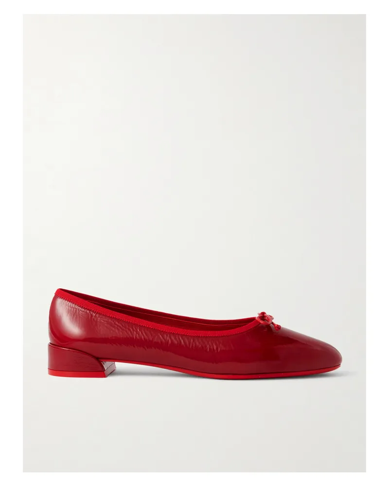 Christian Louboutin Sweetie Jane Patent-leather Flats - Red Red