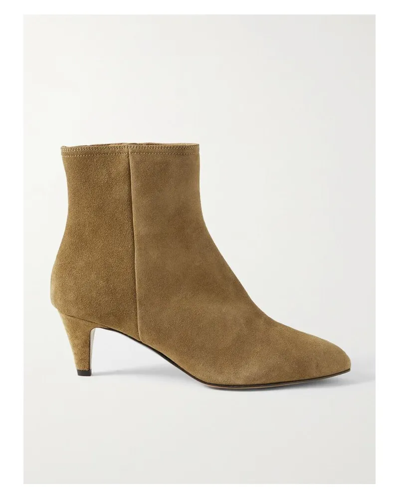 Isabel Marant Deone Ankle Boots Aus Veloursleder - Braun Braun